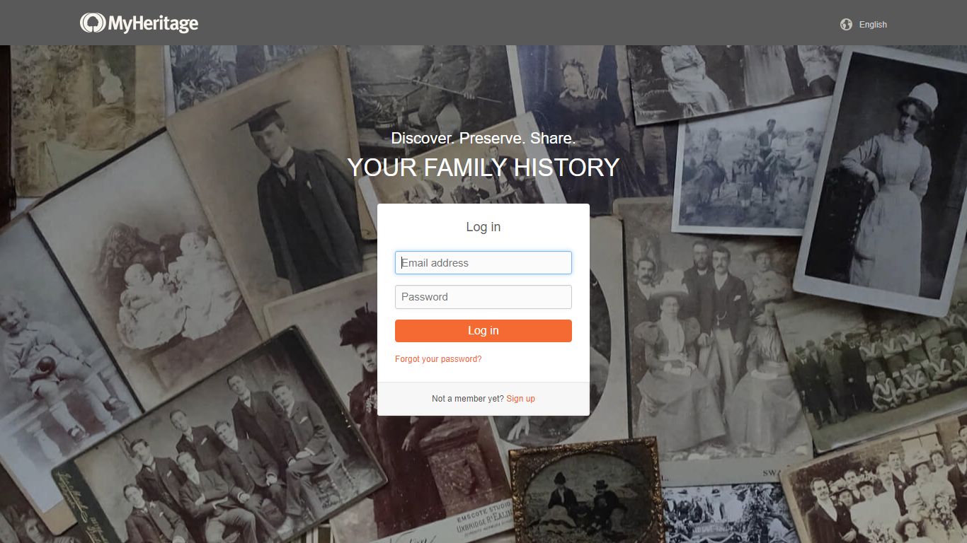 Log in - MyHeritage