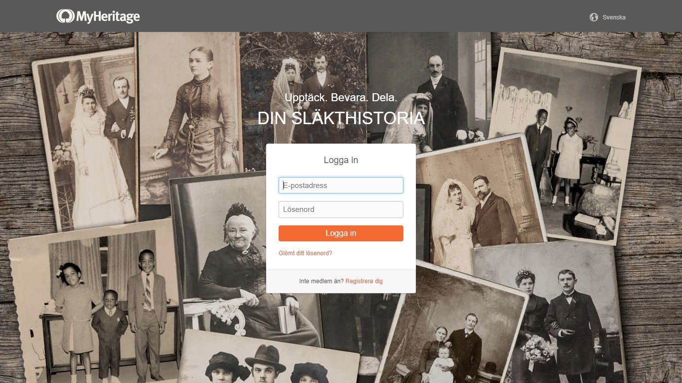 Logga in - MyHeritage